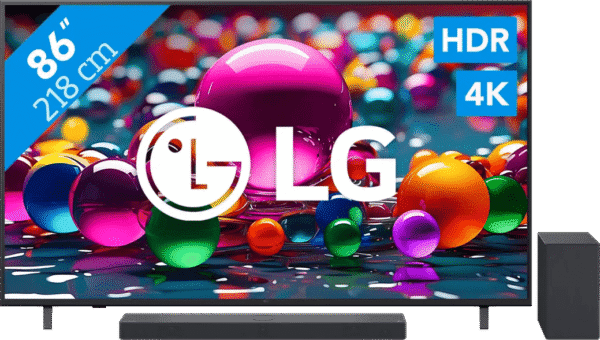 LG 86" 4K Smart UA75 + LG DSC9S