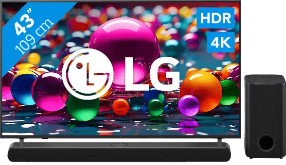LG 43" 4K Smart UA75 + LG DS77TY
