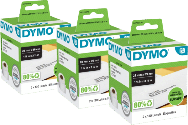 DYMO LabelWriter Adres Etiket 28 x 89 mm 260 stuks 3-pack