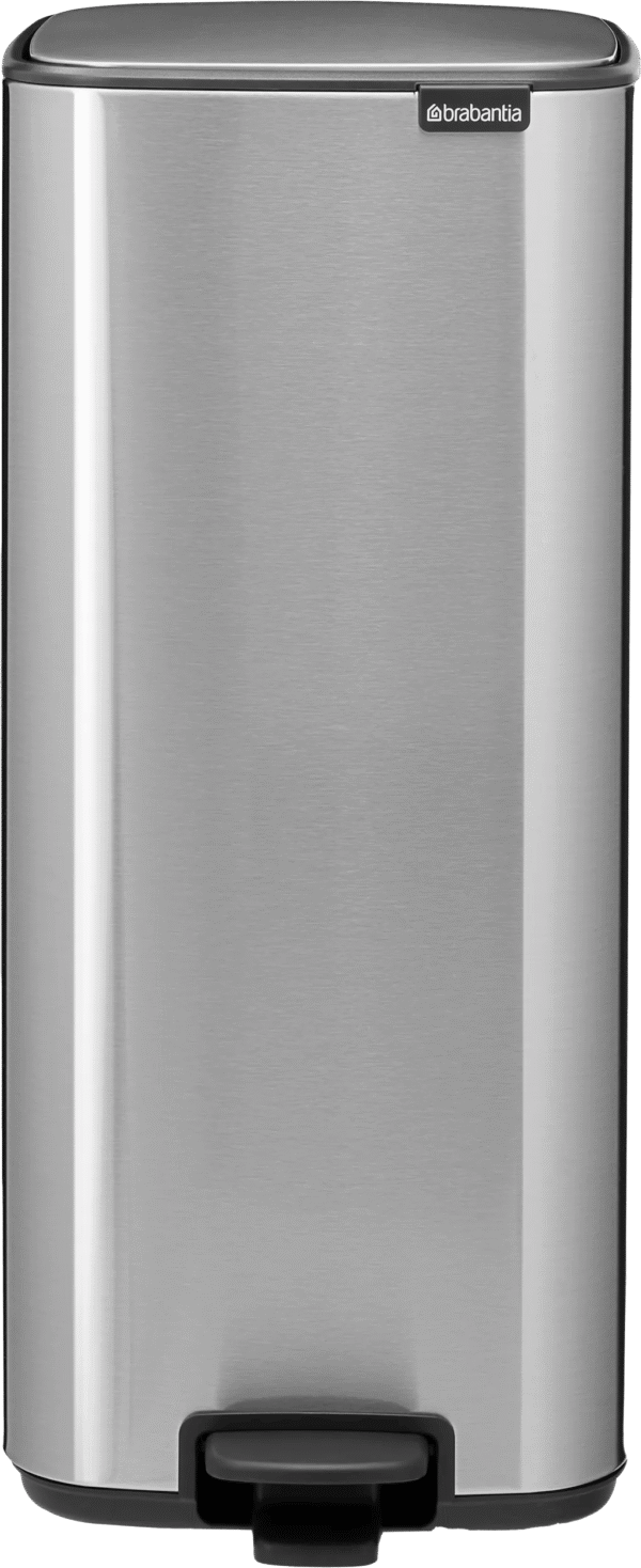 Brabantia Bo Pedal Bin 30 Liter Matt Steel Fingerprint Proof