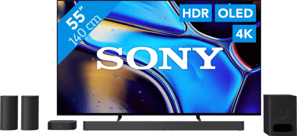 Sony 55'' Bravia 8 OLED 4K (2024) + Sony Bravia Theatre System 6 Zwart