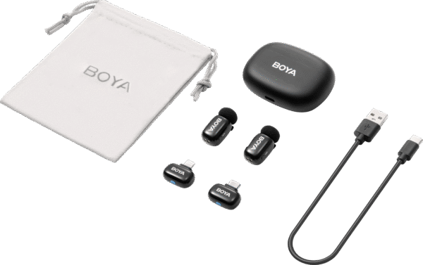 Boya Mini 2 Zwart voor Usb C en Lightning