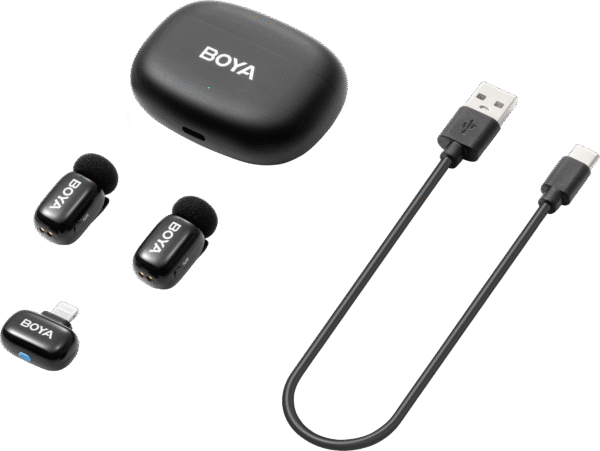 Boya Mini 2 Zwart voor Lightning