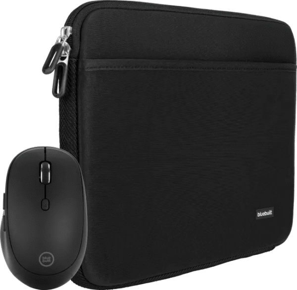 BlueBuilt Laptophoes 33 cm 14 inch S Zwart + Tradendum Muis