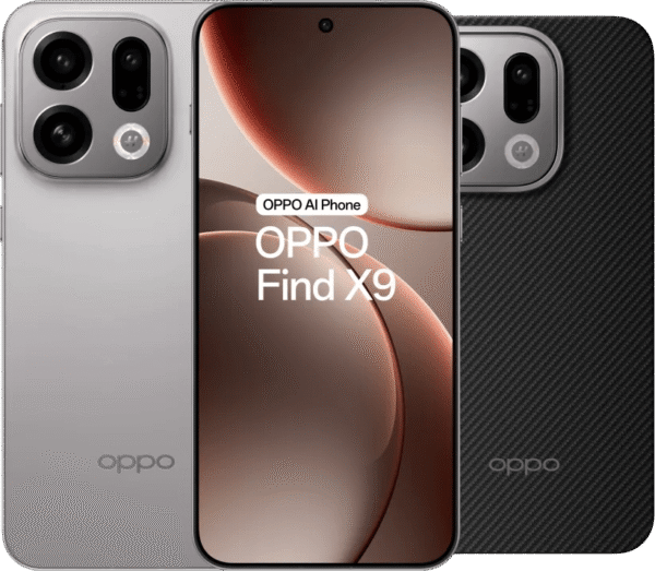 OPPO Find X9 512GB Grijs 5G + OPPO Find X9 Back Cover Met Magneet Zwart