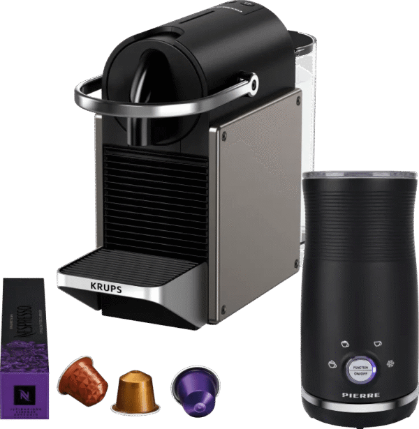 Krups Nespresso Pixie XN306T + Pierre Melkopschuimer