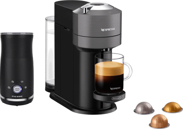 De'Longhi Nespresso Vertuo Next ENV120.GY + Pierre Melkopschuimer