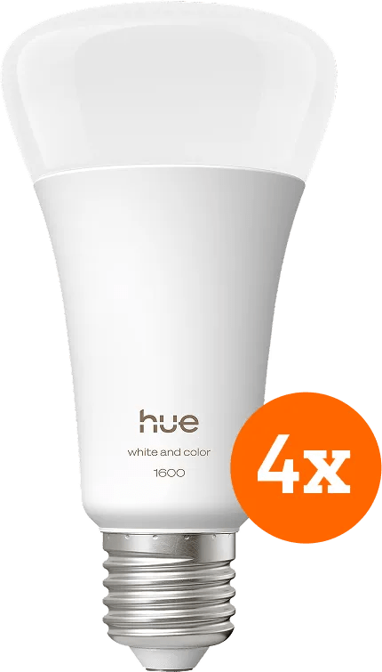Philips Hue A67 White and Color 1600lm E27 4-Pack