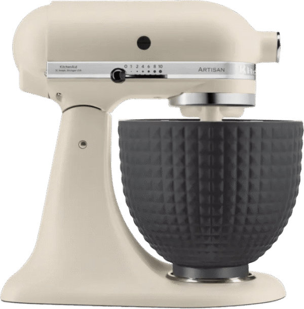 KitchenAid Artisan Mixer 5KSM125EMH Wit + Design Mengkom Zwart