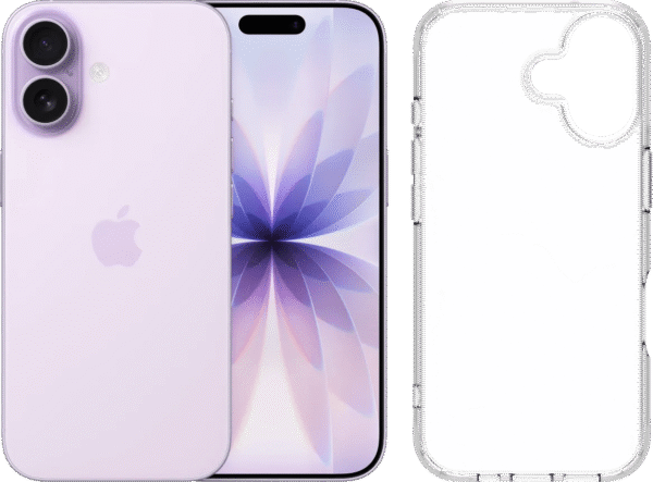 Apple iPhone 17 256GB Paars + BlueBuilt Protective Back Cover Transparant