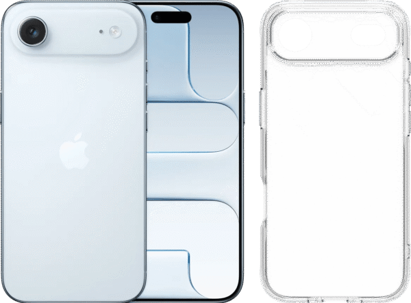 Apple iPhone Air 512GB Blauw + BlueBuilt Protective Back Cover Transparant