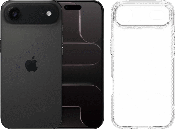 Apple iPhone Air 1TB Zwart + BlueBuilt Protective Back Cover Transparant