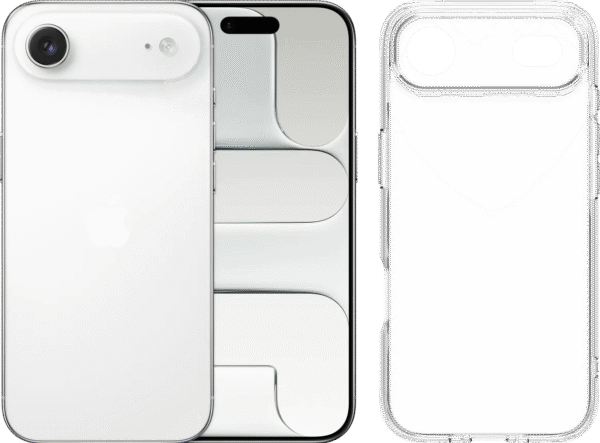 Apple iPhone Air 1TB Wit + BlueBuilt Protective Back Cover Transparant