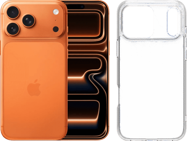 Apple iPhone 17 Pro Max 512GB Oranje + BlueBuilt Protective Back Cover Transparant