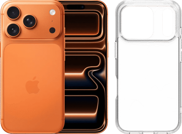 Apple iPhone 17 Pro 512GB Oranje + BlueBuilt Protective Back Cover Transparant
