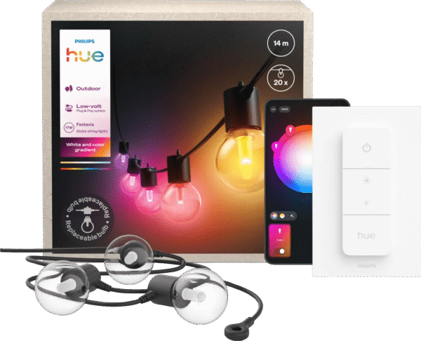 Philips Hue Festavia Globe Lichtsnoer - 14 meter + Dimmer