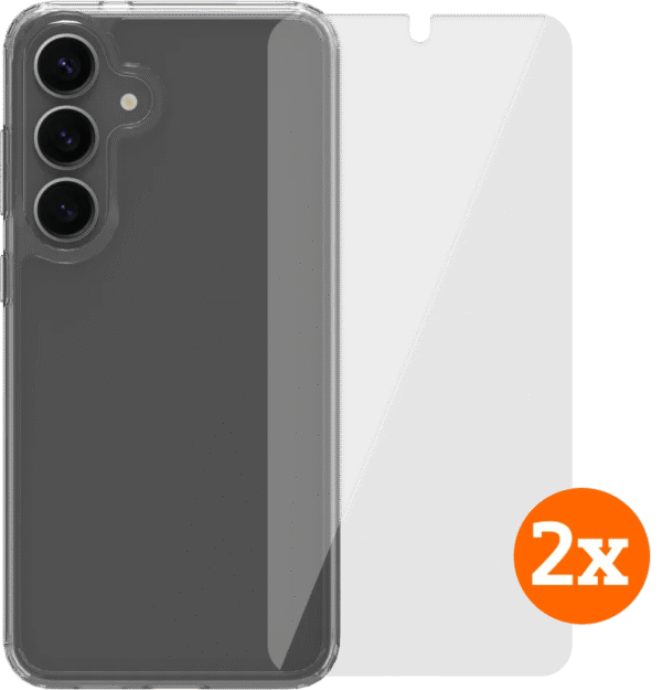 Bluebuilt protective cover samsung galaxy s25 plus transparant + screenprotector duo pack