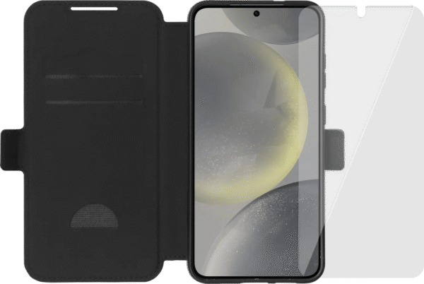 BlueBuilt Galaxy S25 Plus Book Case Zwart + Screenprotector Glas