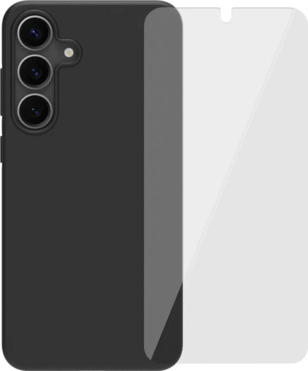 BlueBuilt Samsung Galaxy S25 Plus Back Cover Zwart + Screenprotector Glas