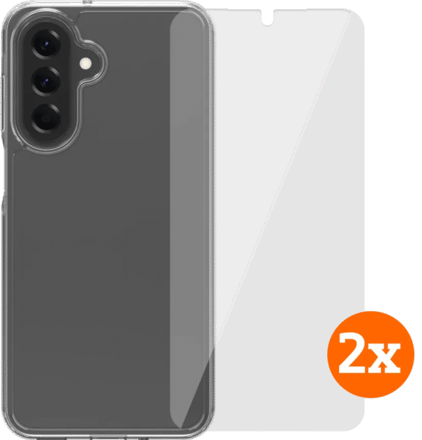 BlueBuilt Protective Cover Samsung Galaxy A17 Transparant + Screenprotector Duo Pack