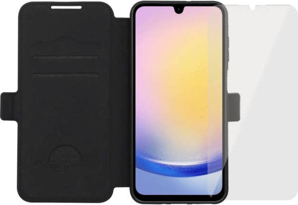 BlueBuilt Samsung Galaxy A26 Book Case Zwart + Screenprotector Glas