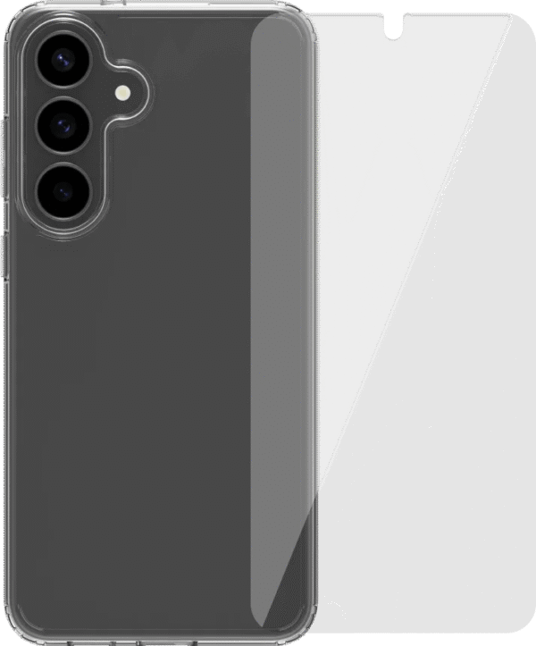 BlueBuilt Protective Back Cover Samsung Galaxy S25 FE Transparant + Screenprotector Glas