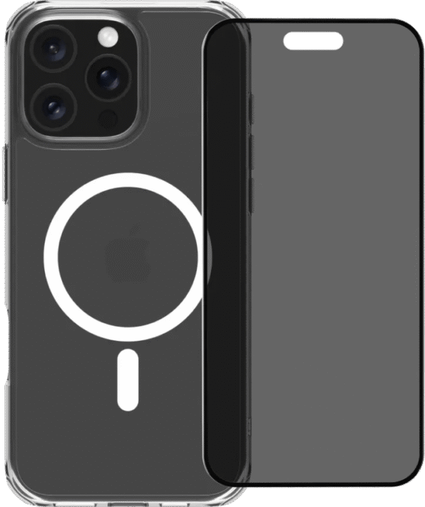 BlueBuilt Protective Back Cover met MagSafe iPhone 16 Pro Max + Privacy Screenprotector