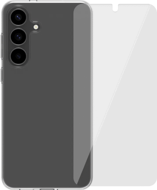 BlueBuilt Samsung Galaxy S25 FE Back Cover Transparant + Screenprotector Glas