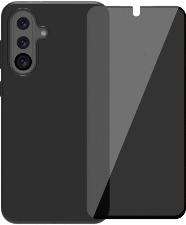 BlueBuilt Samsung Galaxy A36 Back Cover Zwart + Privacy Filter Screenprotector Glas