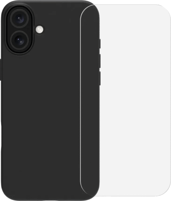 BlueBuilt Back Cover Apple iPhone 16 Plus Zwart + Screenprotector Glas