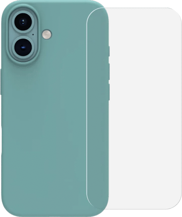 BlueBuilt Back Cover iPhone 16 Groen + Screenprotector Glas