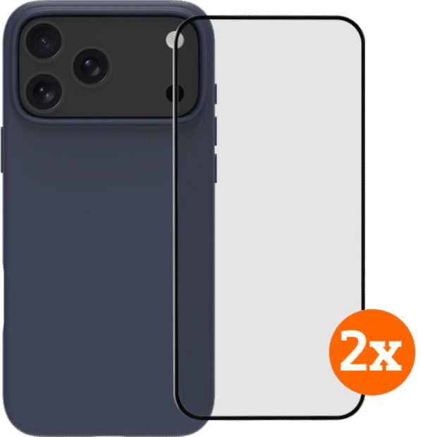 BlueBuilt Protective Back Cover MagSafe iPhone 17 Pro Max Blue + Screenprotector Duo Pack