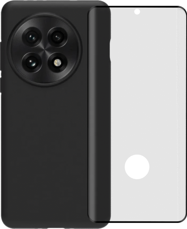 BlueBuilt Back Cover OnePlus 13 Zwart + Screenprotector Glas