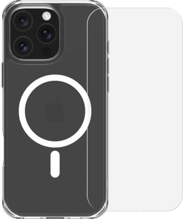 BlueBuilt Protective Back Cover met MagSafe iPhone 16 Pro Max + Screenprotector Glas