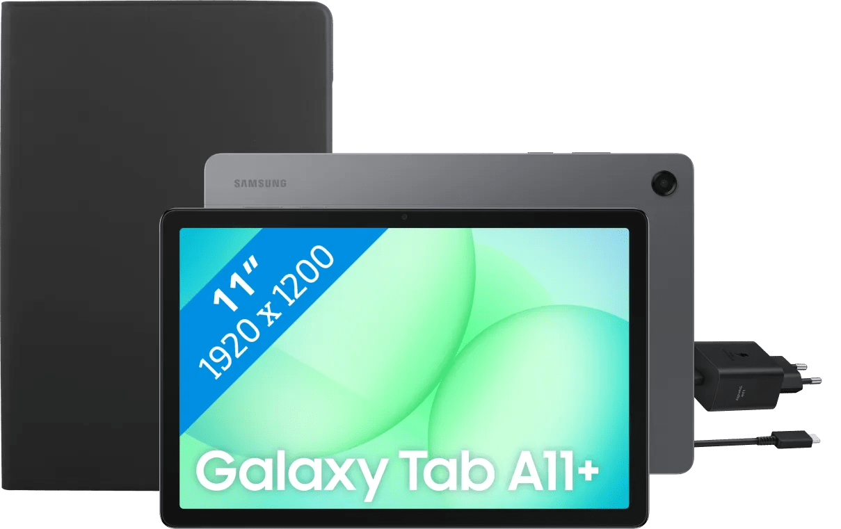 Samsung galaxy tab a11 plus 11 inch 256gb wifi grijs + basis accessoirepakket 1 Samsung galaxy tab a11 plus 11 inch 256gb wifi grijs + basis accessoirepakket