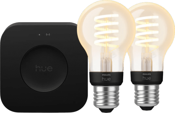 Philips Hue Filament White Ambiance Standaard Duo Pack + Bridge Pro