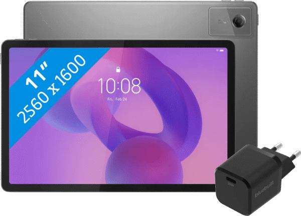 Lenovo Idea Tab 11 inch 256GB Wifi Grijs met Stylus + BlueBuilt Oplader