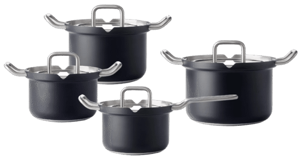 BK-Q-Linair Master Glas Zwart Pannenset 4-delig